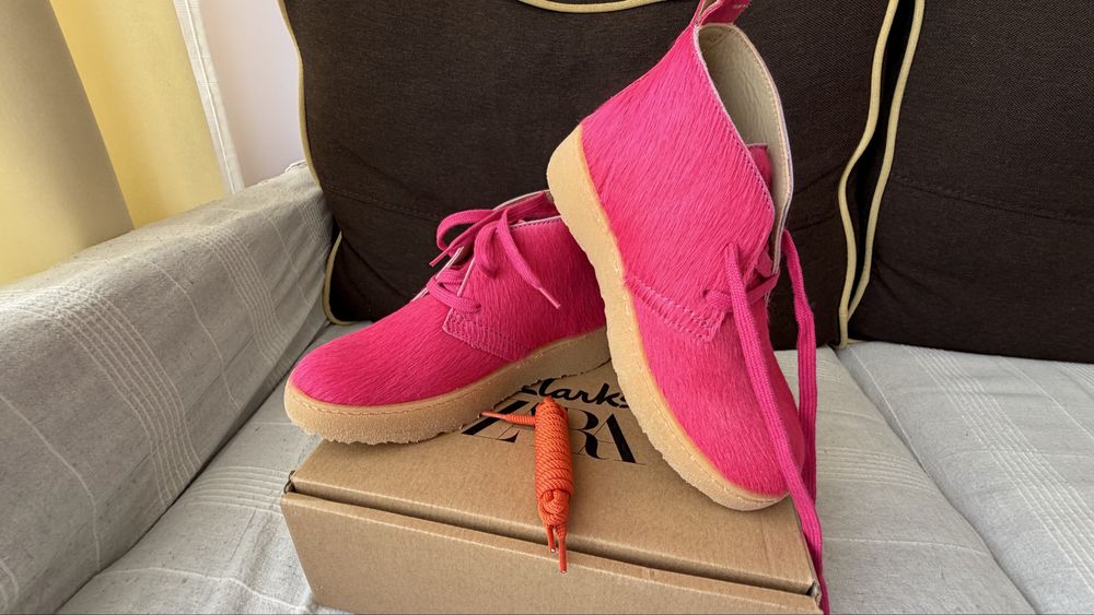 Детски кожени боти ZARA x Clarks