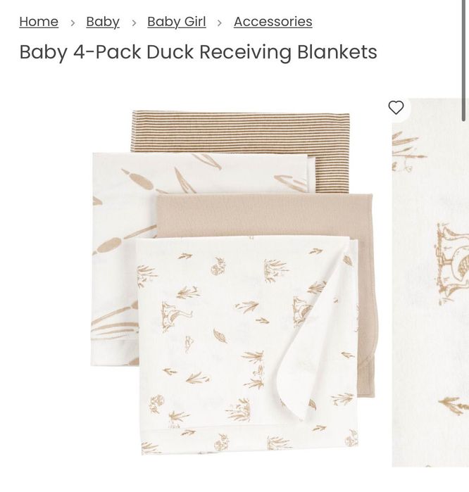 Carters фланелевые пеленки. 4шт набор. Заказывали с сайта