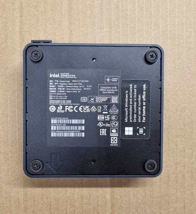 Intel NUC Pro NUC11TNKi7/ Intel core i7/ RAM 32GB/ 512GB NVMe Mini PC