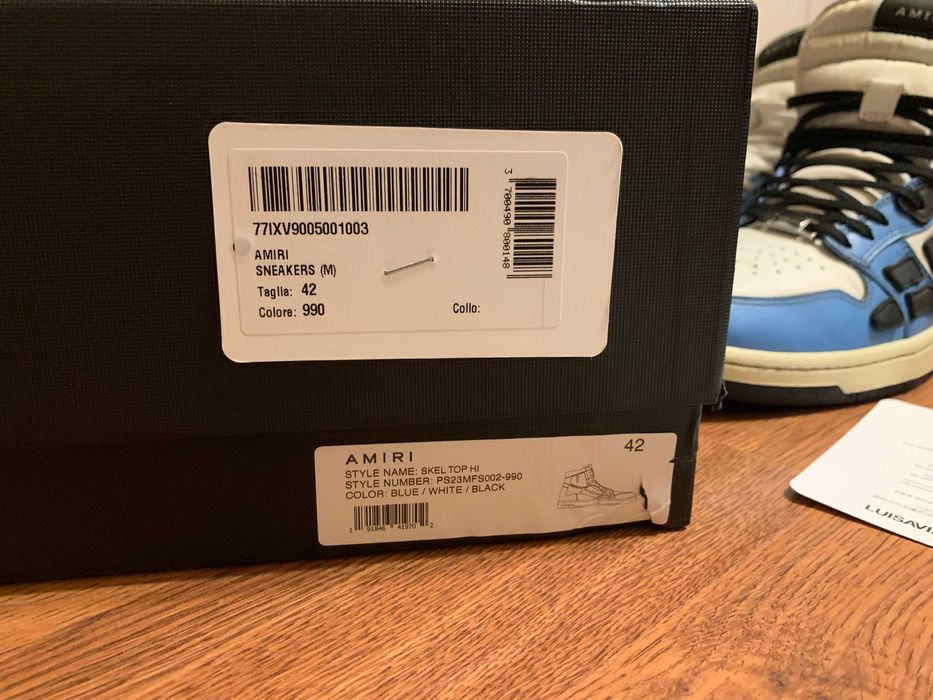 Sneakers AMIRI SKELETRON Top Hi Leather_Marime 42_piele_ORIGINALI