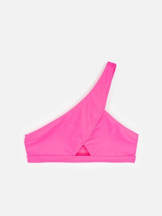 Асиметричено горнище от бански, цикламен цвят