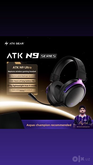 New Наушники ATK N9 ULTRA White/Black/Orange
