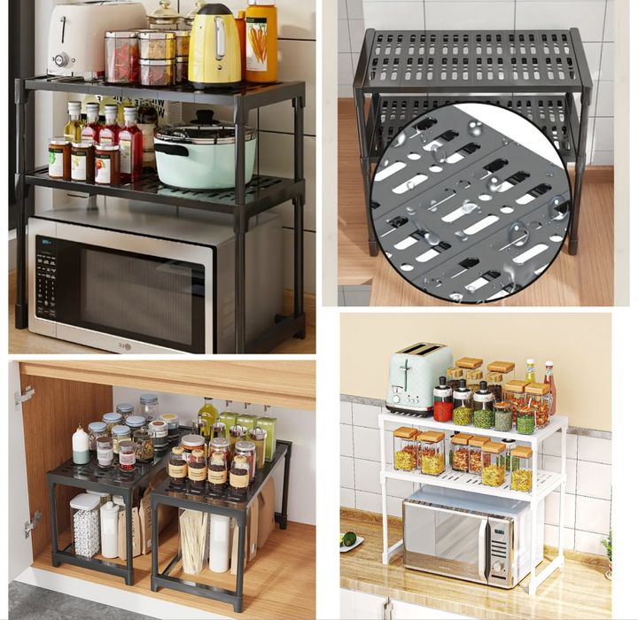 Етажерка над Микровълнова с 2 метални Рафта