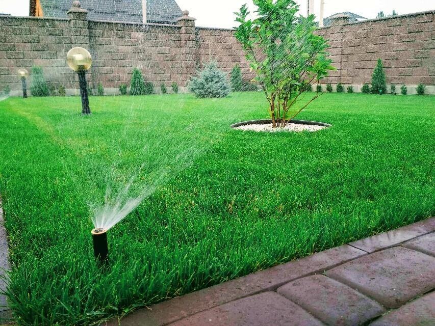 Автоматический полив газона