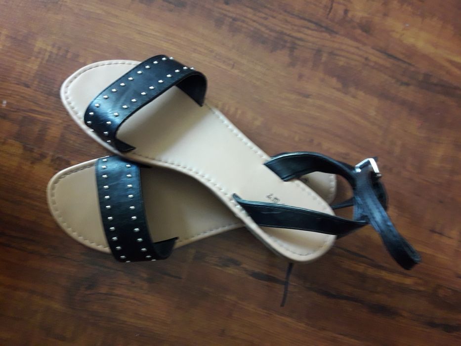 Дамски, черни сандали