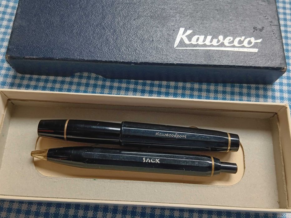 Stilou si Pix vechi Kaweco sport 619, Sack ,penita aur 14k,de colectie