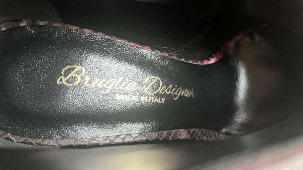 Ghetute lux, piele sarpe, piele integral, Bruglia Italia, mar 38