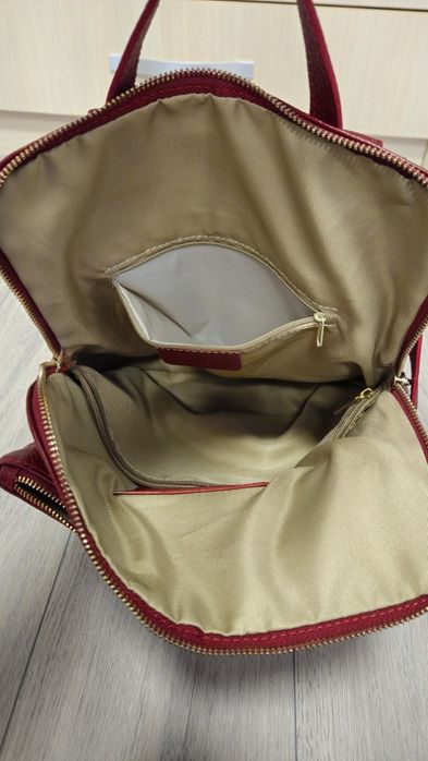 Rucsac grena din piele