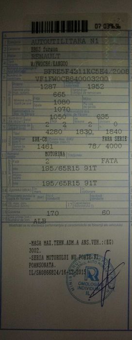 Renault kangoo de vânzarea!