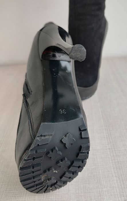 Cizme negre din piele naturală mărimea 36