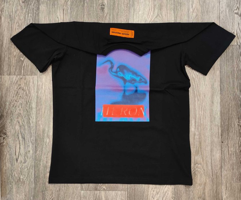 Нова мъжка тениска фланелка Heron Preston amiri 100% памук блуза