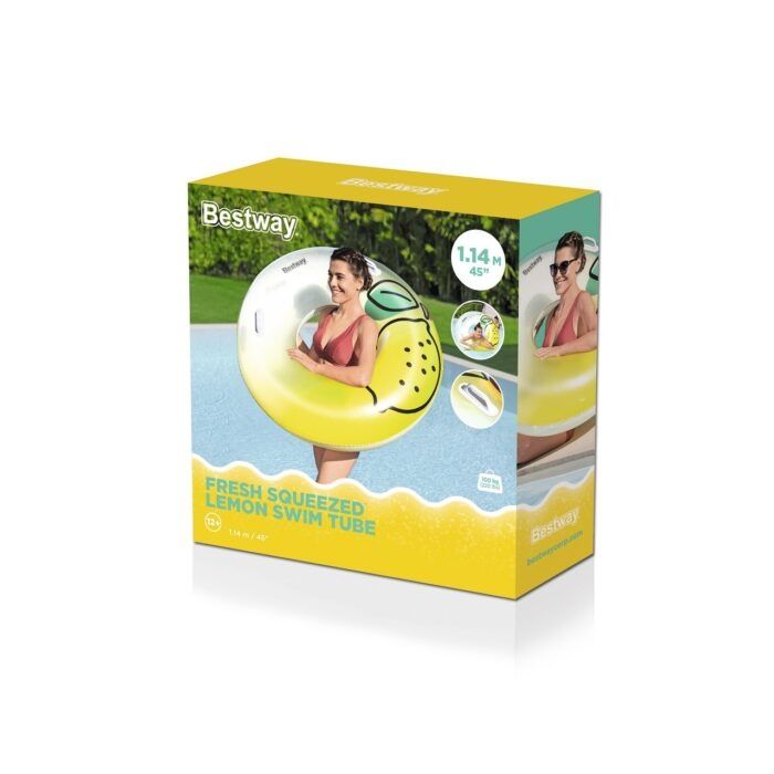 Надуваем пояс Bestway Fresh Squeezed Lemon, 114 см, PVC, жълт, за деца