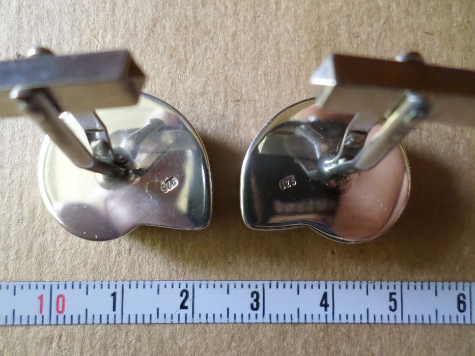 Сребърни копчета за ръкавели (бутонели)