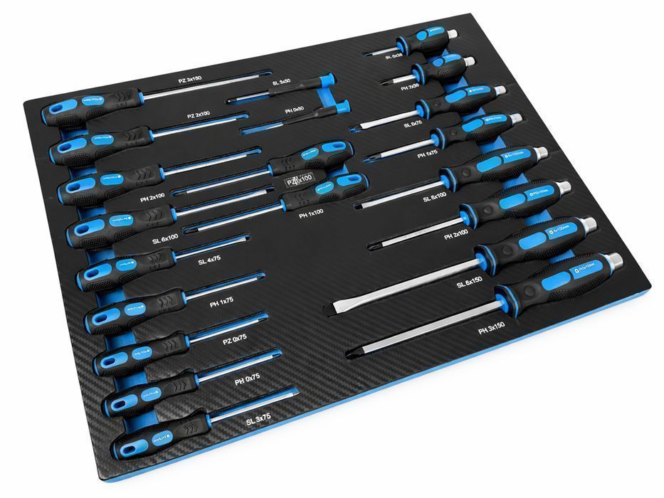 Modul dulap scule cu surubelnite profesionale, 21 piese gebo tools