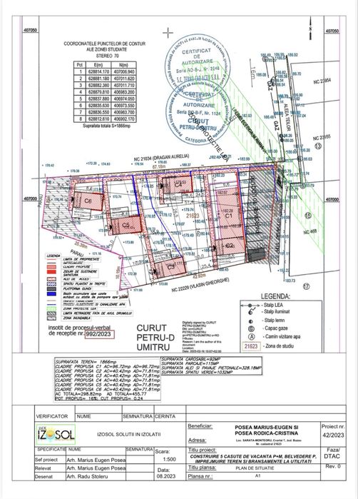 teren intravilan Monteoru cu autorizație construire casuțe de vacanță