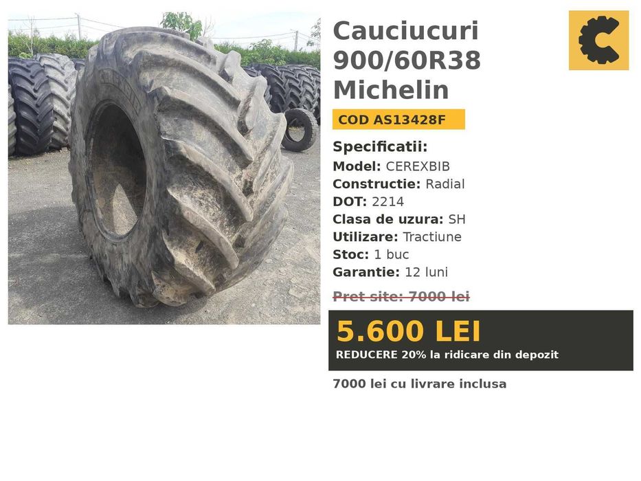 Cauciucuri 900/60R38 Michelin CerexBib Anvelope Combina SH REDUS