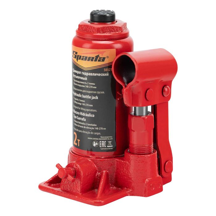Домкрат гидравлический бутылочный, 2-20 т,  Sparta
