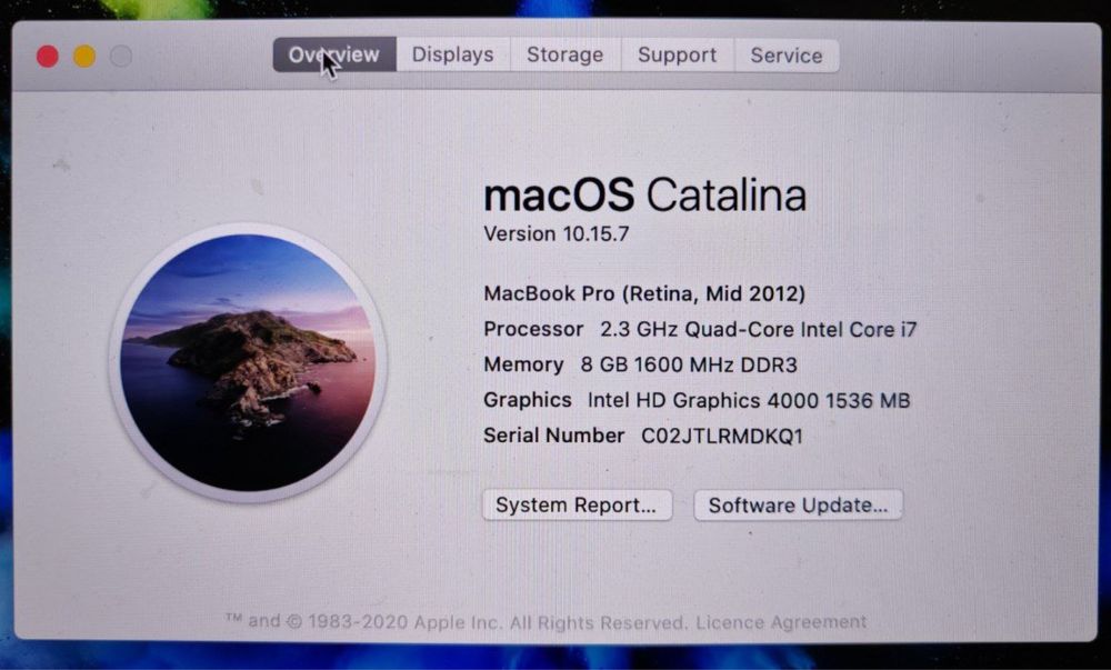 Macbook pro '15  i7  8/256 ssd (Retina)