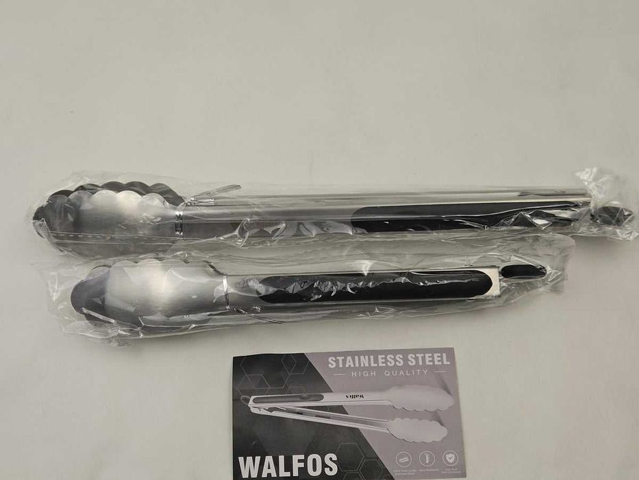 Set 2 clesti bucatarie din inox, 23 cm si 30,5 cm, cu blocare, maner silicon antiderapant
