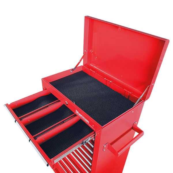 Dulap scule 13 sertare din oțel, roți, cheie