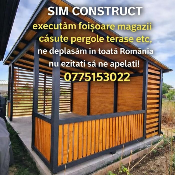 Foișoare/terase/pergole/casuțe/magazi din lemn/metal