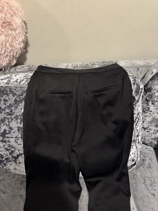 Stradivarius сатенен елегантен черен панталон