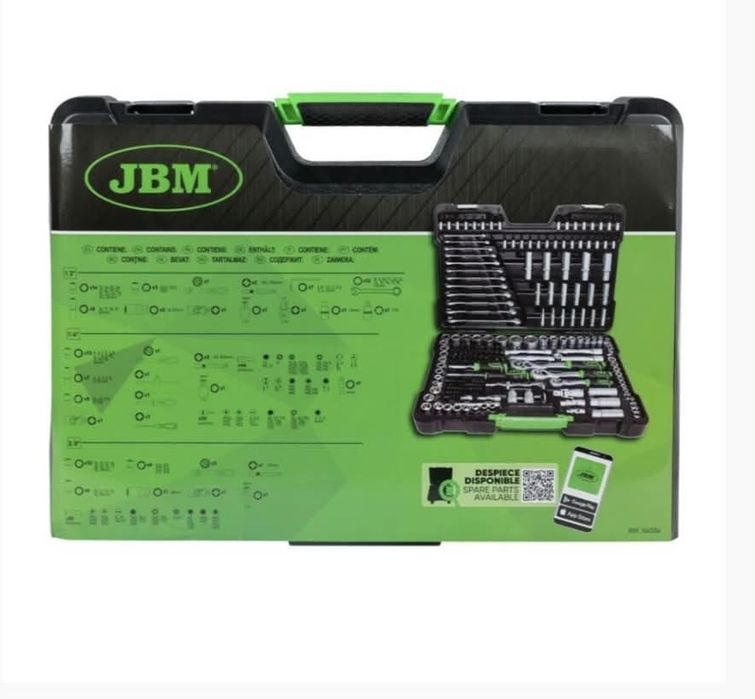 Trusa de tubulare 216 piese hexagonale zincat JBM