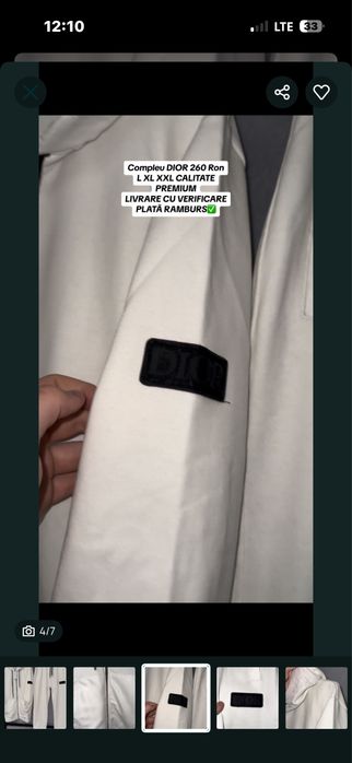 Compleu Dior Alb Calitate Premium
