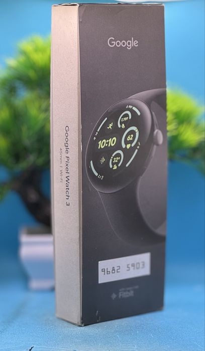 НОВ!!! Смарт часовник Google Pixel Watch 3, 45 мм, Obsidian