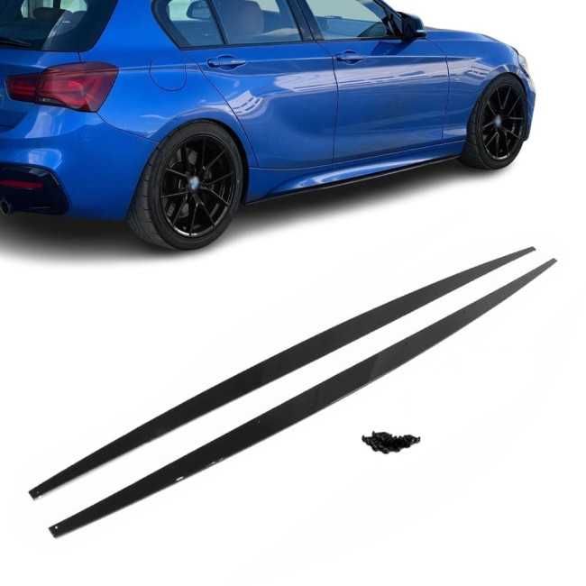 Set Extensii Prelungiri Praguri Laterale Dedicate BMW Seria 1 F20 F21 (2011-2019), Negru Lucios