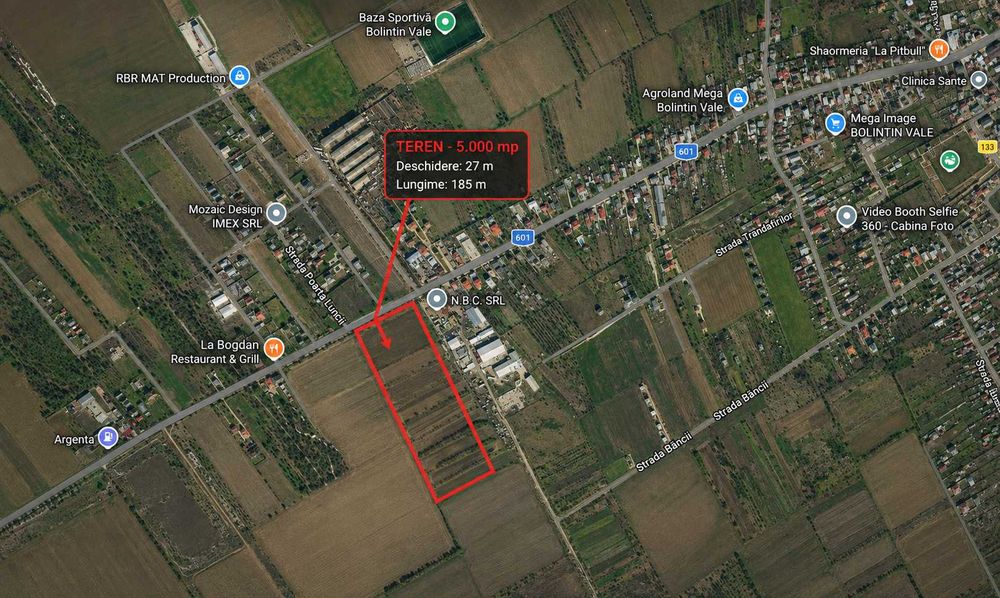 Teren de Inchiriat Bolintin Vale, jud. Giurgiu - 5000mp