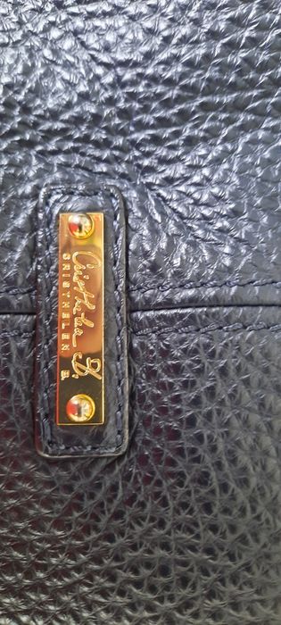 Poseta piele bleumarin Musette