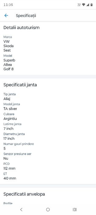 Jante aliaj Dezent pentru passat 7 , golf 8 etc. + Anvelope Falken Azenis FK510