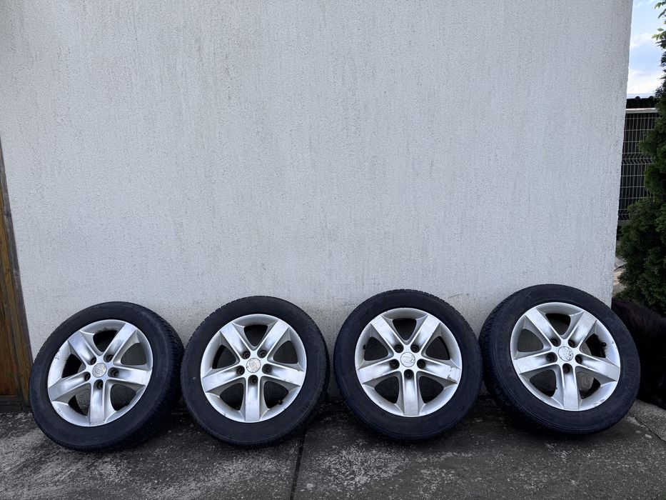 Set jante aliaj roti complete R16 cu anvelope all season 205 55 R16 Kia Ceed Hyundai i30 5X114,3