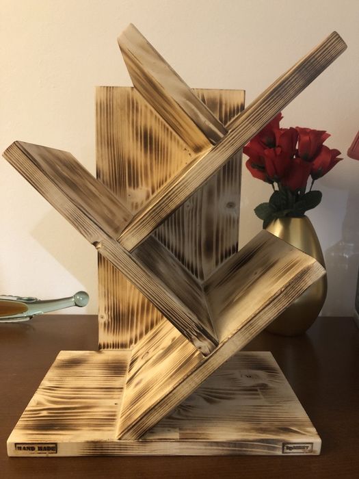 Suport de carti din lemn-Wood Bookshelf