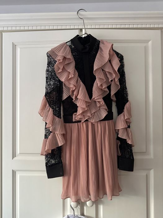 Rochie de ocazie Roz cu Negru