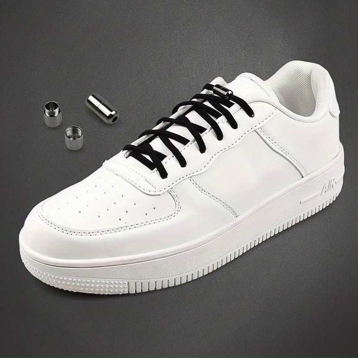 Връзки за обувки без връзване - черни и бели