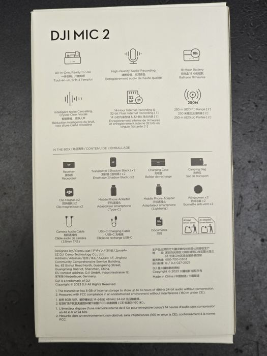 Dji mic 2 full box microfon recorder