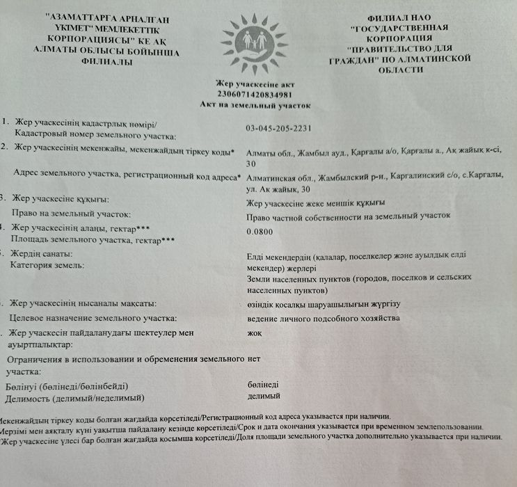 Срочно продается участок 8 соток