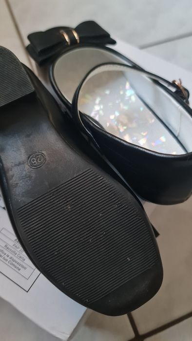 Pantofi piele negri  fete mar 28