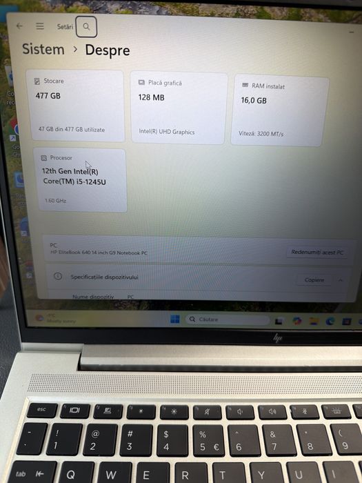 HP Elitebook 640 G9 i5 12gen 16g 512g nvme 14 Fhd