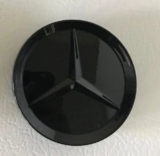 set 4 capace mercedes 75mm negru complet pentru mercedes