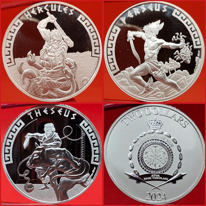 Noua Zeelanda Niue monede lingou argint 999