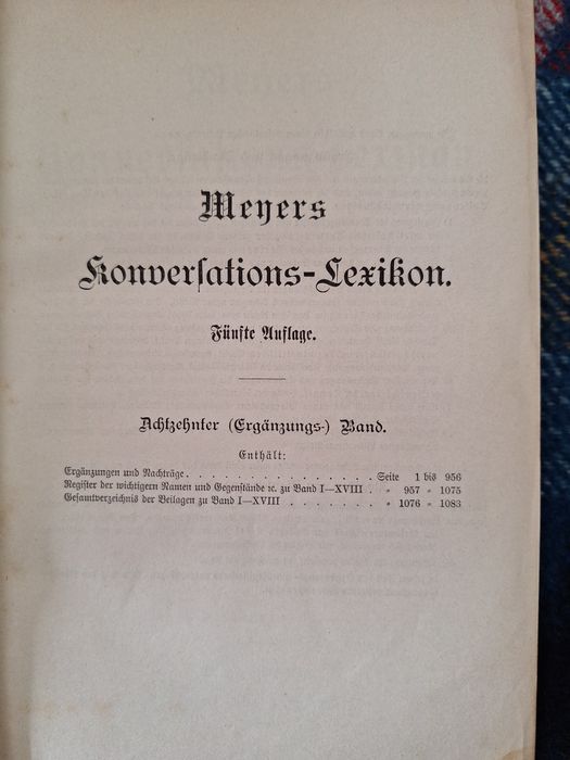 Enciclopedie germană Meyers Konversations-Lexikon 1897