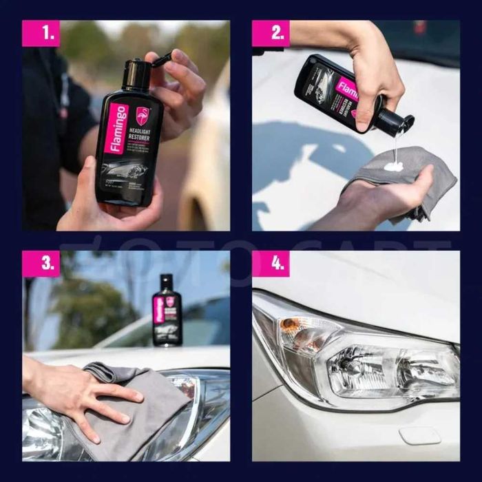Полир паста възстановител за фарове, Flamingo Headlight Restorer - 300 мл.