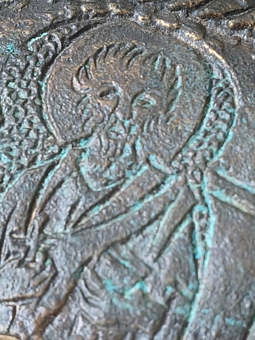 Farfurie bisericească de bronz