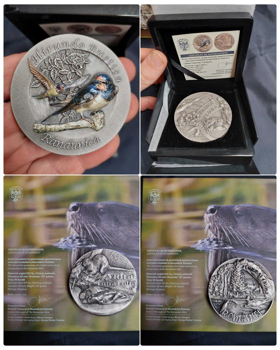 Medalii argint 925 si 999 Monetaria Statului