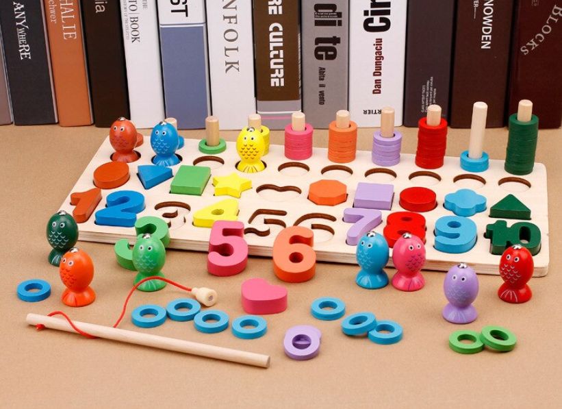 НОВО! Образователно-занимателна дървена игра 4в1 ниски цени!