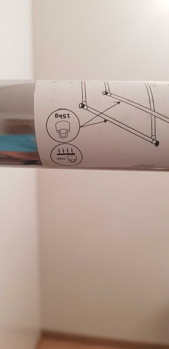 Стойка за дрехи/Закачалка двойна черно/хром