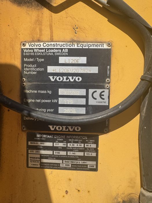 Volvo L120E | 2006 | 19.200 ore | Cupă 4 MC | 21.200 kg